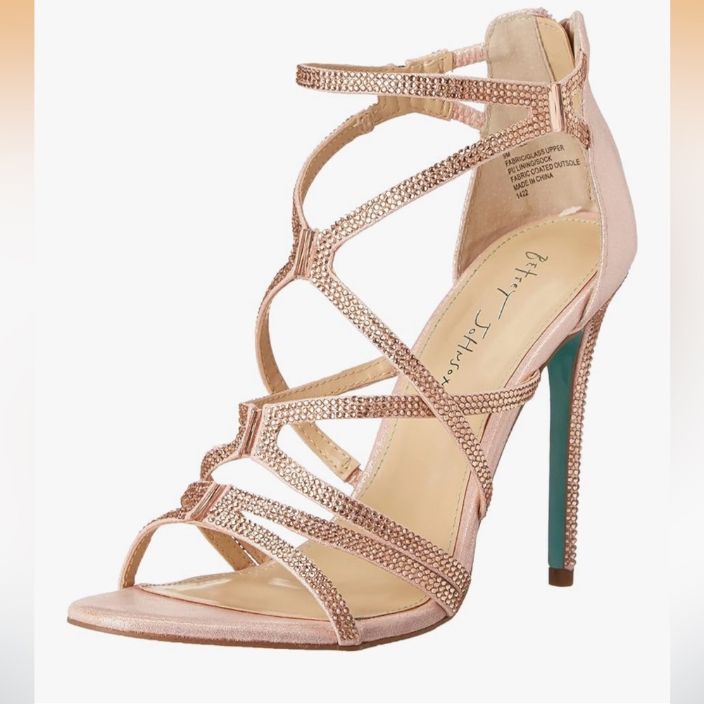 Betsy Johnson blush pink Aimee heel sandals